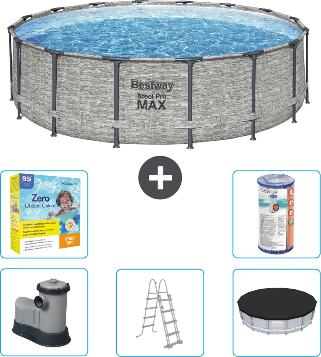 Bestway Steel Pro MAX Zwembad 488x122cm