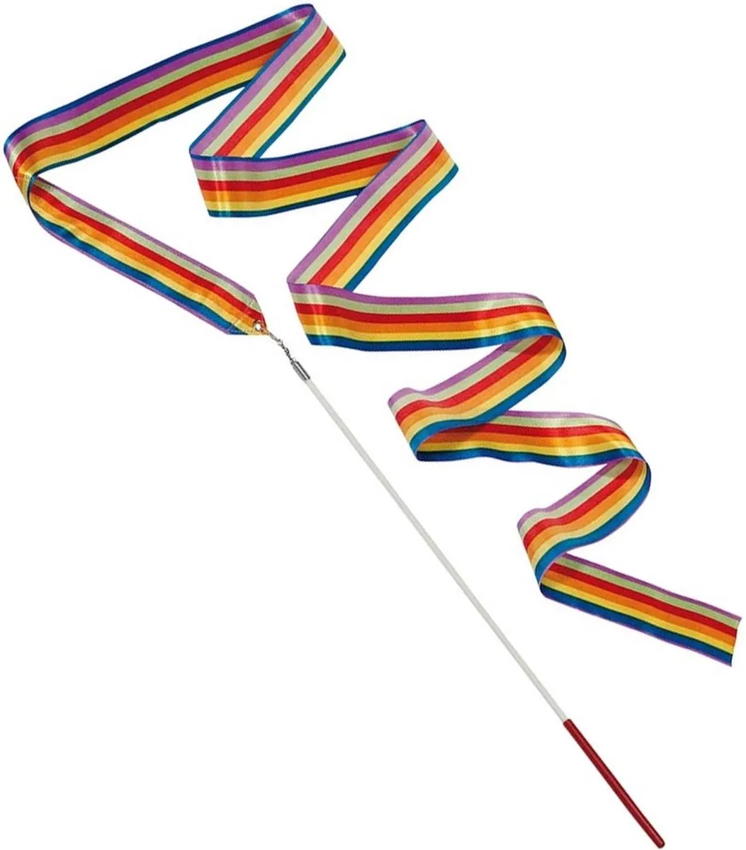 Toys pure Rainbow gymnastic ribbon - Gymnastiekband van 200 cm