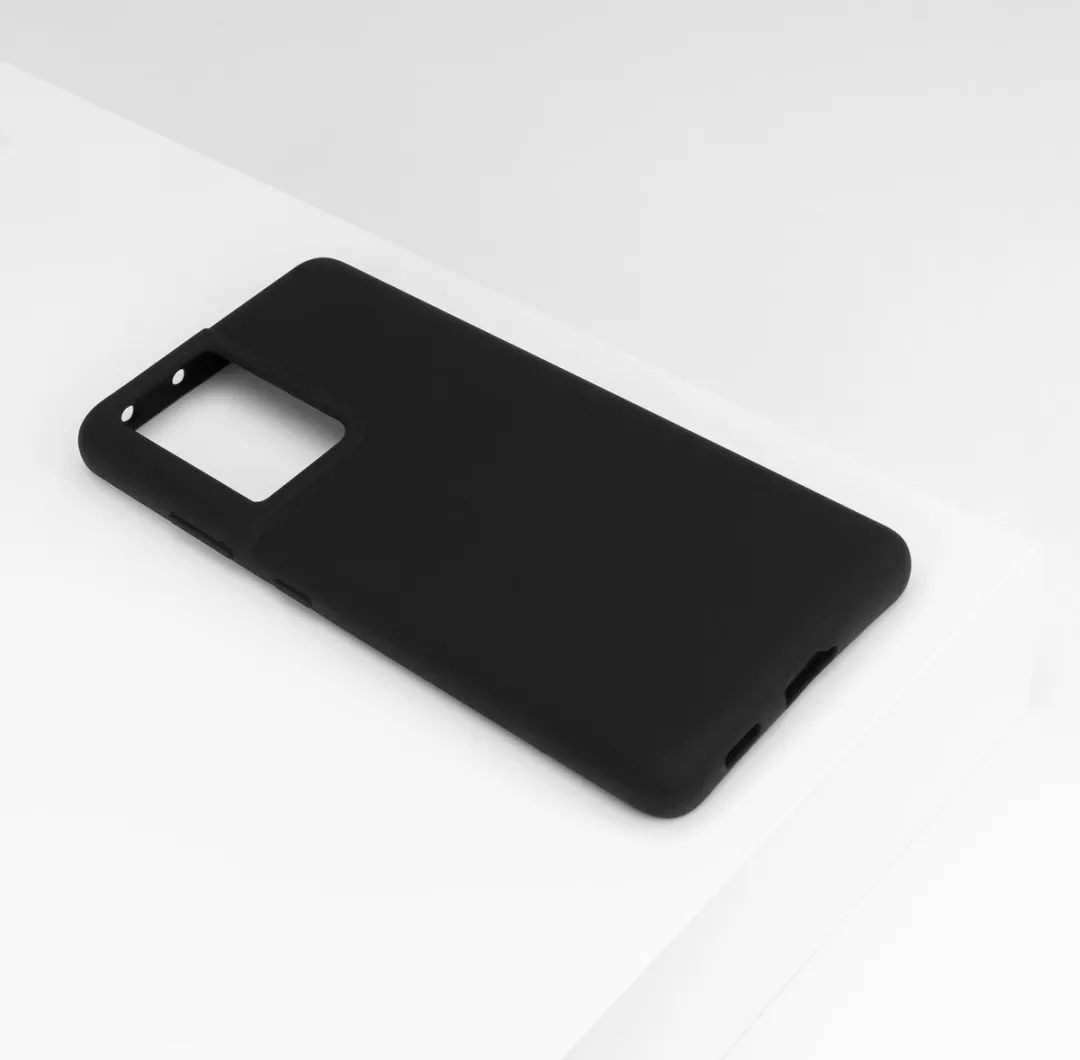 BMAX Siliconen Hoesje BMAX1547815 Samsung Galaxy S21 Ultra - Zwart