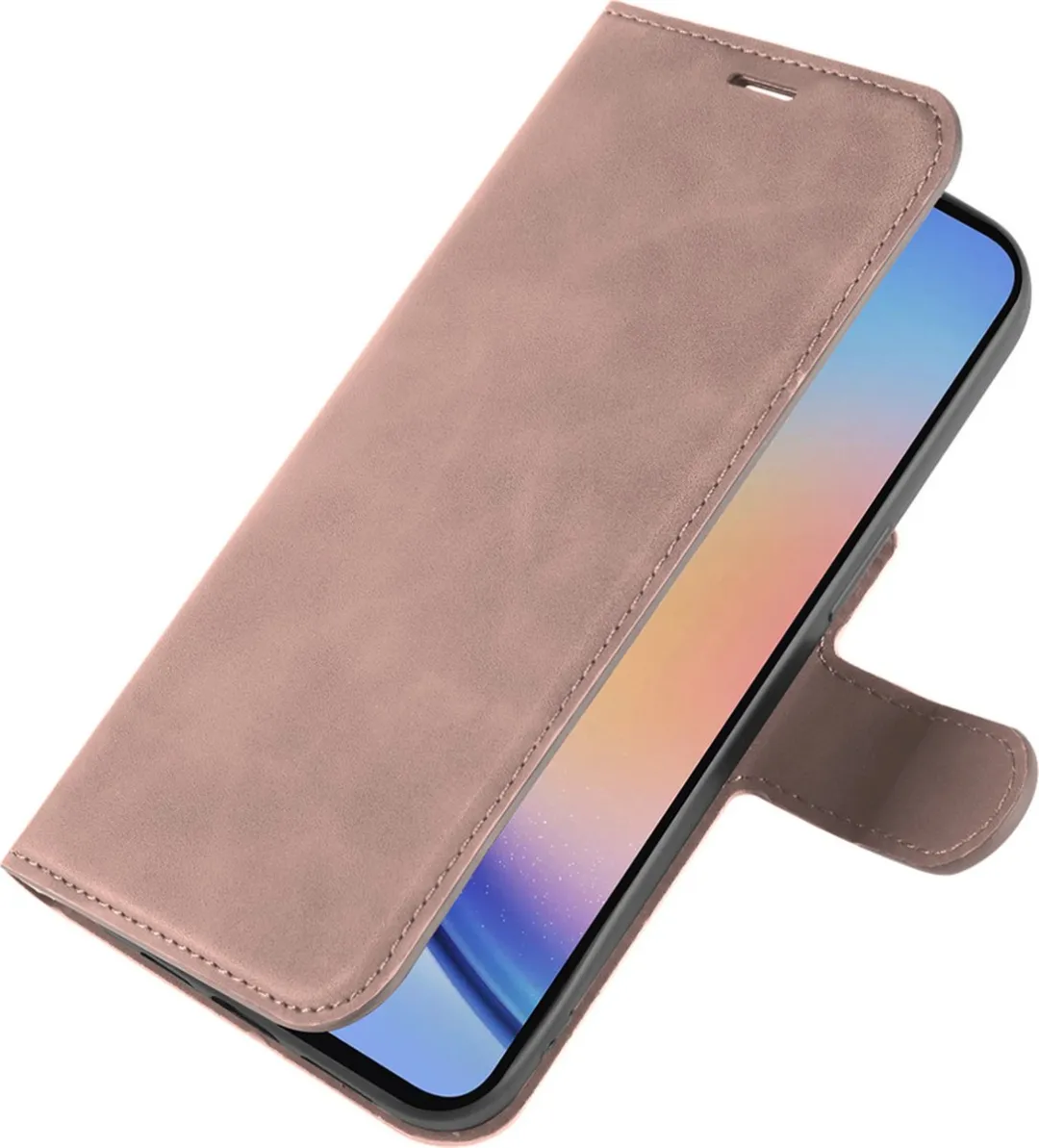 Just in Case Bookcase Hoesje Samsung Galaxy A35 - Roze - afbeelding 6 van 6