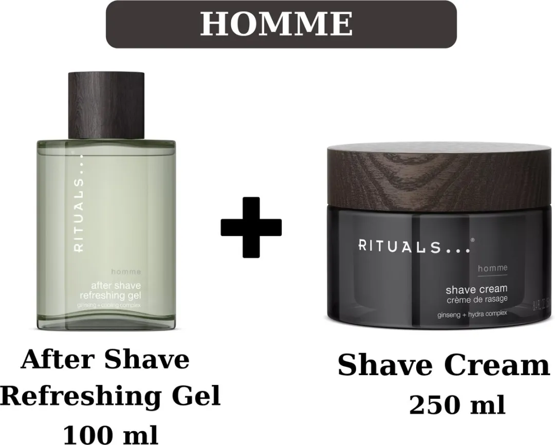 Rituals Homme Combi Set Scheercreme 250ml + Aftershave Gel 100ml