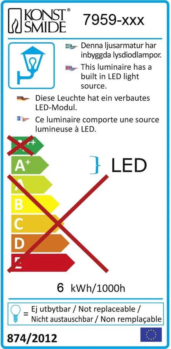 Konstsmide Cremona Spotlamp Buiten L - 2-lichts LED 3000K - Antraciet