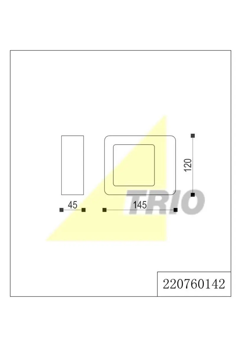 TRIO Reno Buitenwandlamp LED 4,5W IP54 - Antraciet - afbeelding 4 van 6
