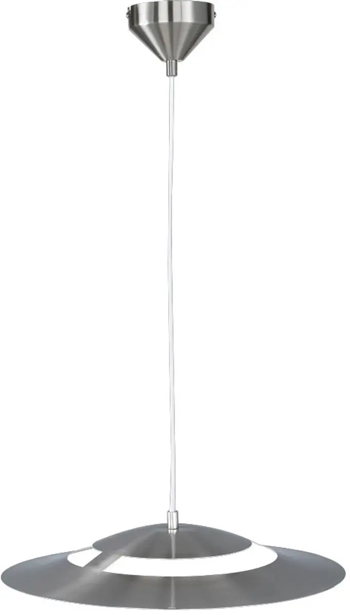 Hanglamp 10 watt SMD LED eetkamerverlichting mat nikkel glas Trio 324210107