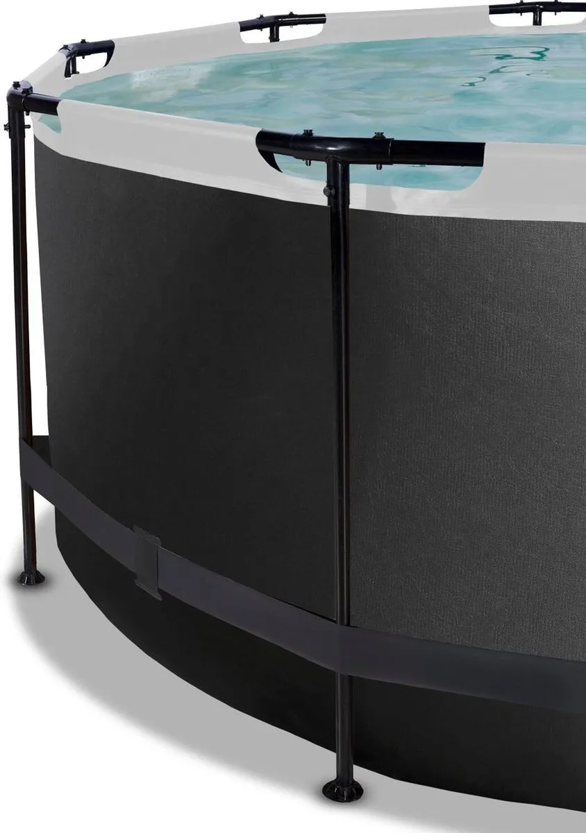 EXIT Toys Black Leather Zwembad 360x122cm - Filterpomp - 10.126L