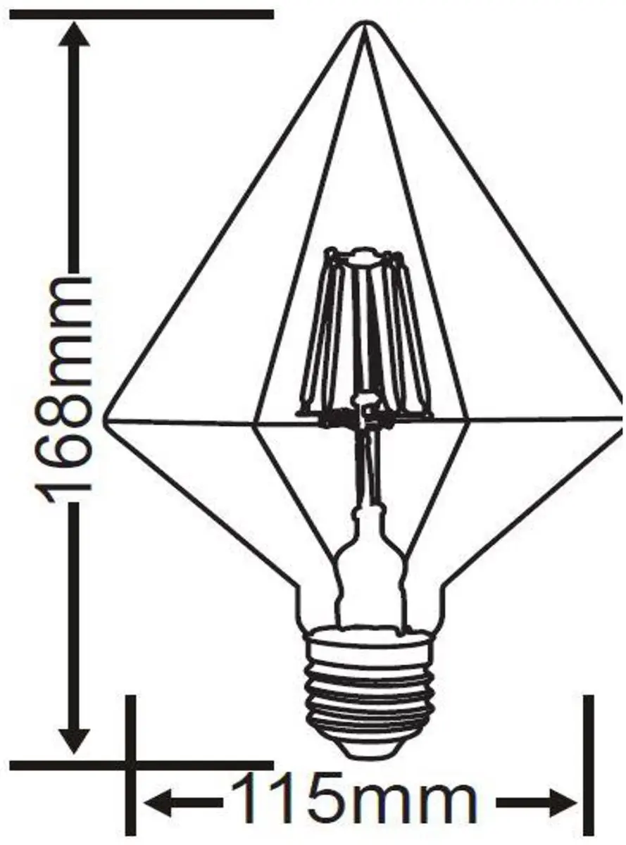 Trio LED Lamp E27 4W 2700K Amber 901-479 - afbeelding 2 van 3