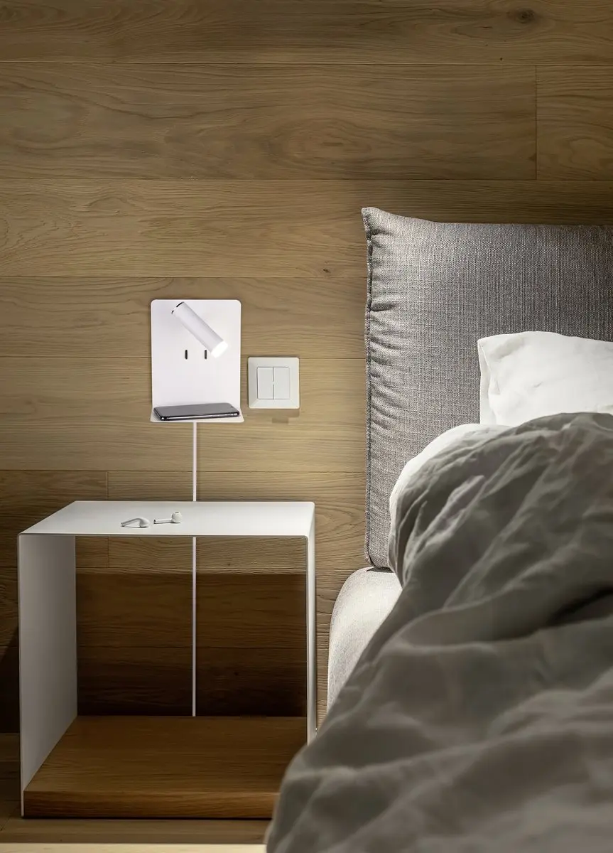 TRIO ELEMENT - Wandlamp - Wit mat - incl. 1x SMD 3 W - Dimbaar met schakelaar - In hoogte verstelbaar - Niet dimbaar - afbeelding 2 van 6