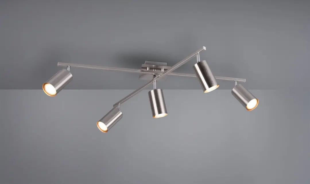 Trio Marley 612400507 Plafondlamp 5-lamps - Nikkel - afbeelding 4 van 4