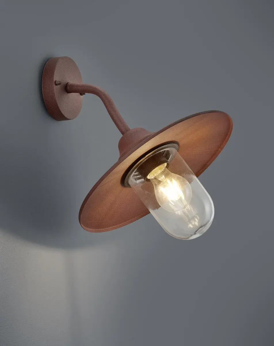 TRIO BRENTA - Wandlamp - Roestkleur - excl. 1x E27 40W - Buitenlverlichting - IP44 - afbeelding 3 van 5