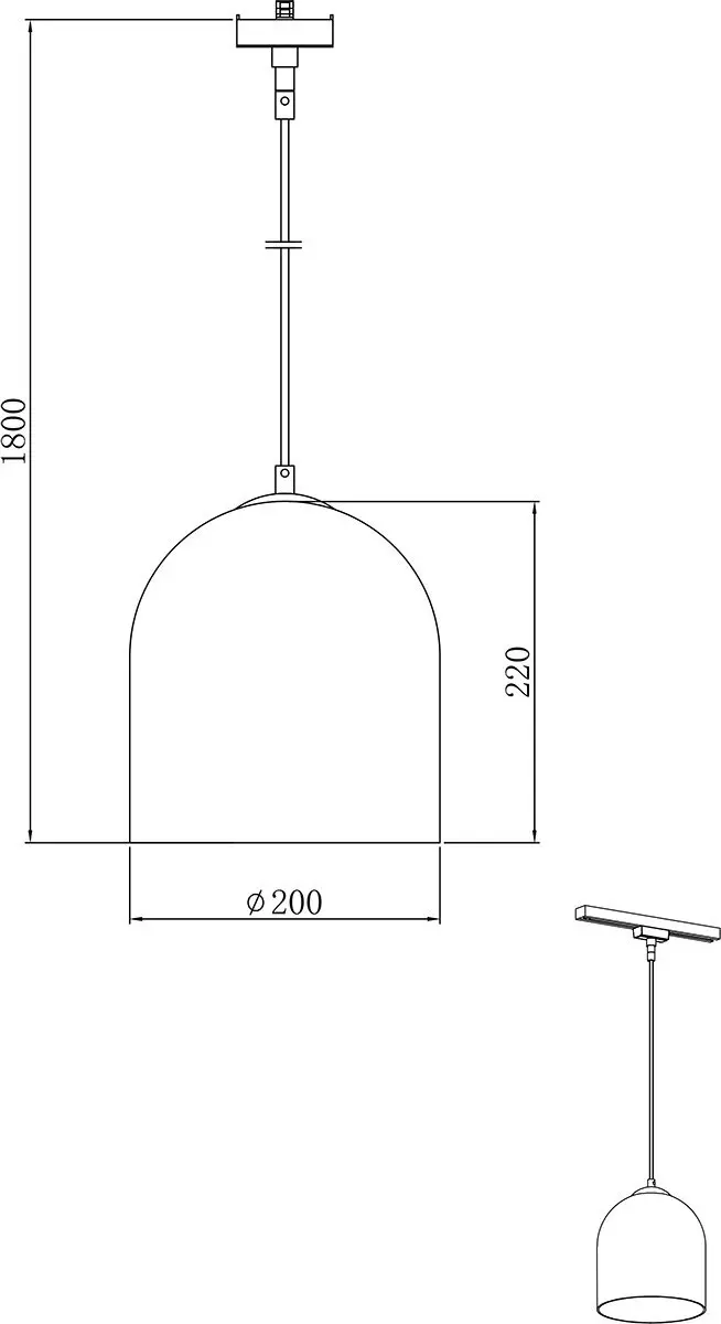 Trio DUOline Ontario 73520101 Hanglamp - E14 - Wit - afbeelding 6 van 6