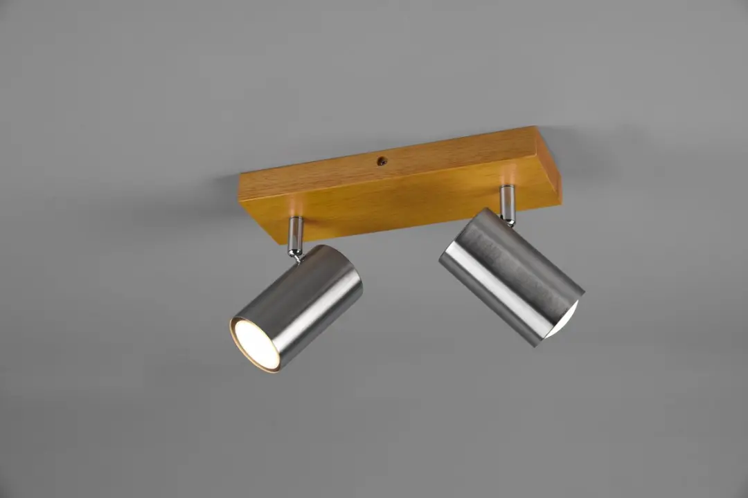 Trio Marley Plafondspot 2-lamps Nikkel Mat - afbeelding 4 van 4