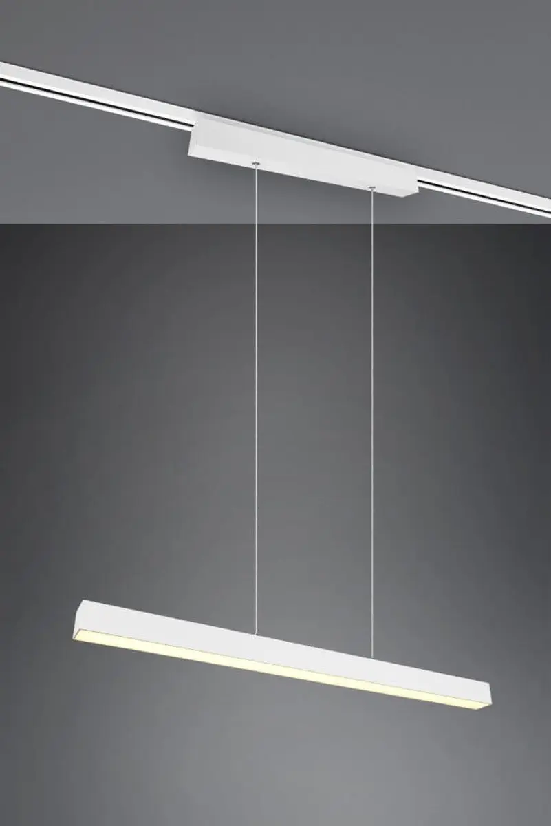 Trio DUOLINE LED Hanglamp - 29W - 3000K - Mat Wit - afbeelding 4 van 6