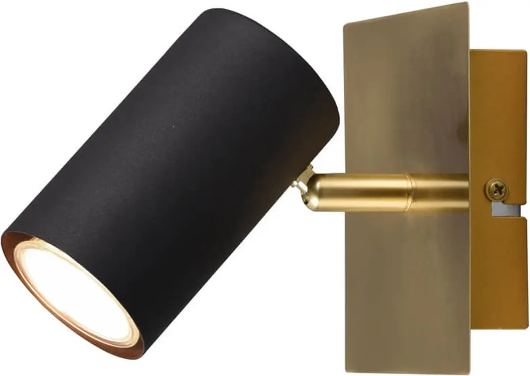 TRIO MARLEY - Spot - Zwart-goud - excl. 1x GU10 3 W - Wand- en plafondmontage - afbeelding 2 van 5