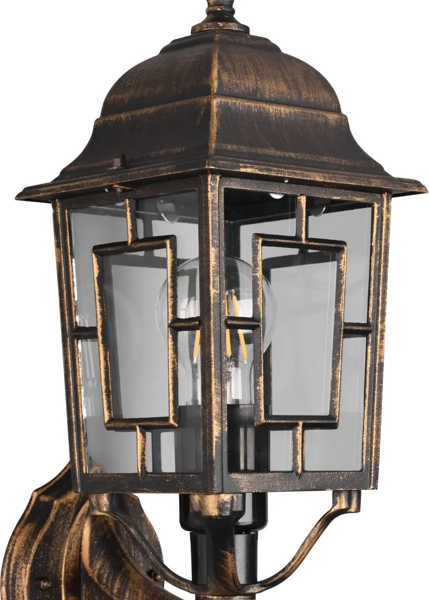 Trio Volturno Buitenwandlamp - IP23 - Antieke Roest - afbeelding 6 van 6