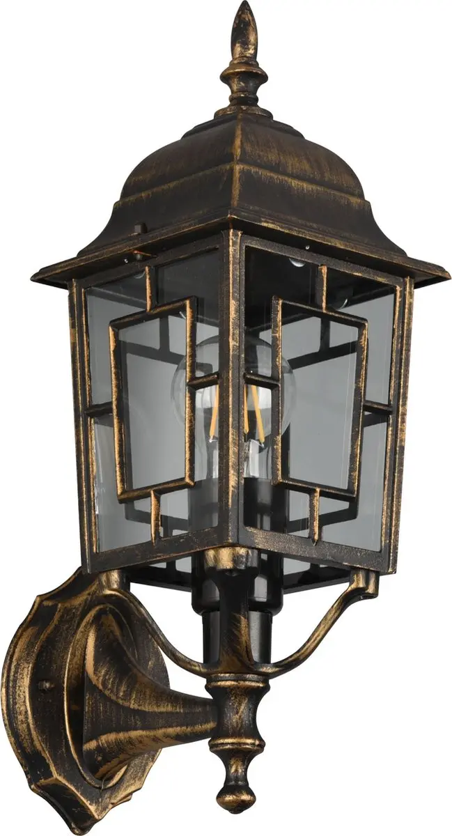 Trio Volturno Buitenwandlamp - IP23 - Antieke Roest - afbeelding 5 van 6