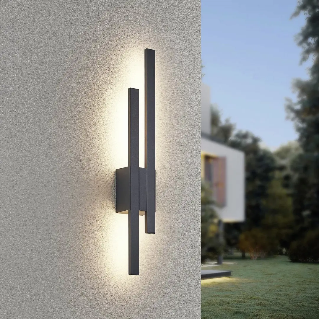 Trio TAWA Buitenwandlamp 2-lamps IP54 - Antraciet - afbeelding 4 van 6