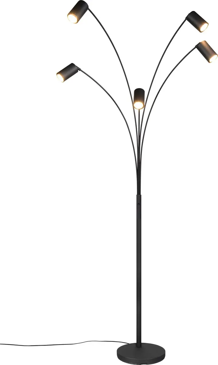 Trio Marley Vloerlamp - Zwart Mat - afbeelding 3 van 6