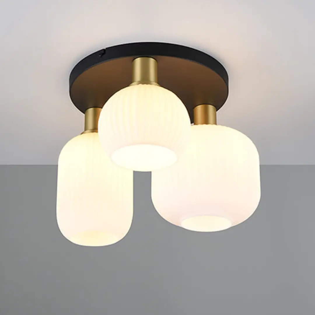 Trio Diva Plafondlamp - 3-lamps - Ø39cm - Messing mat - afbeelding 5 van 5