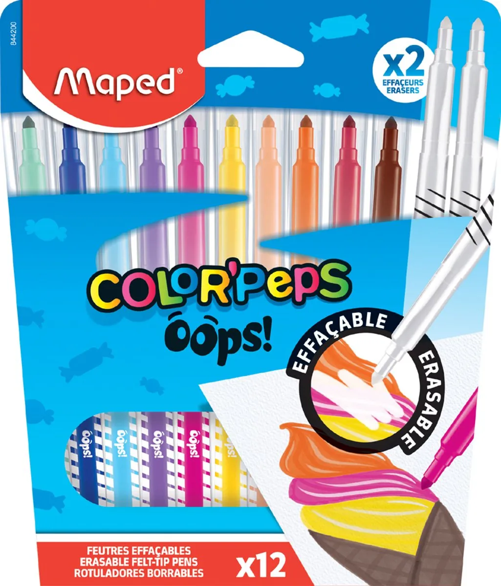 Maped Colour'Peps OOPS Viltstiften - 12 Stuks