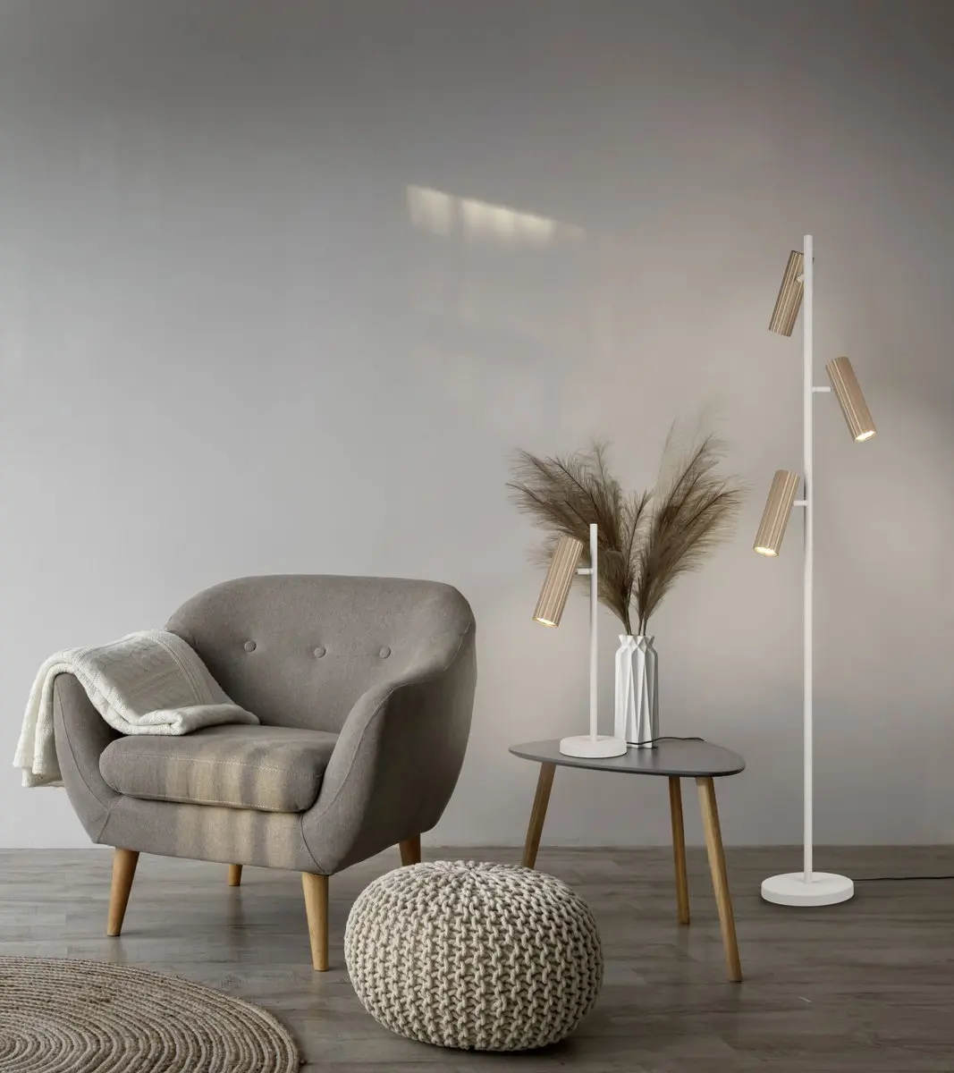 Trio Soka Vloerlamp 3-lamps - Mokka - afbeelding 3 van 4