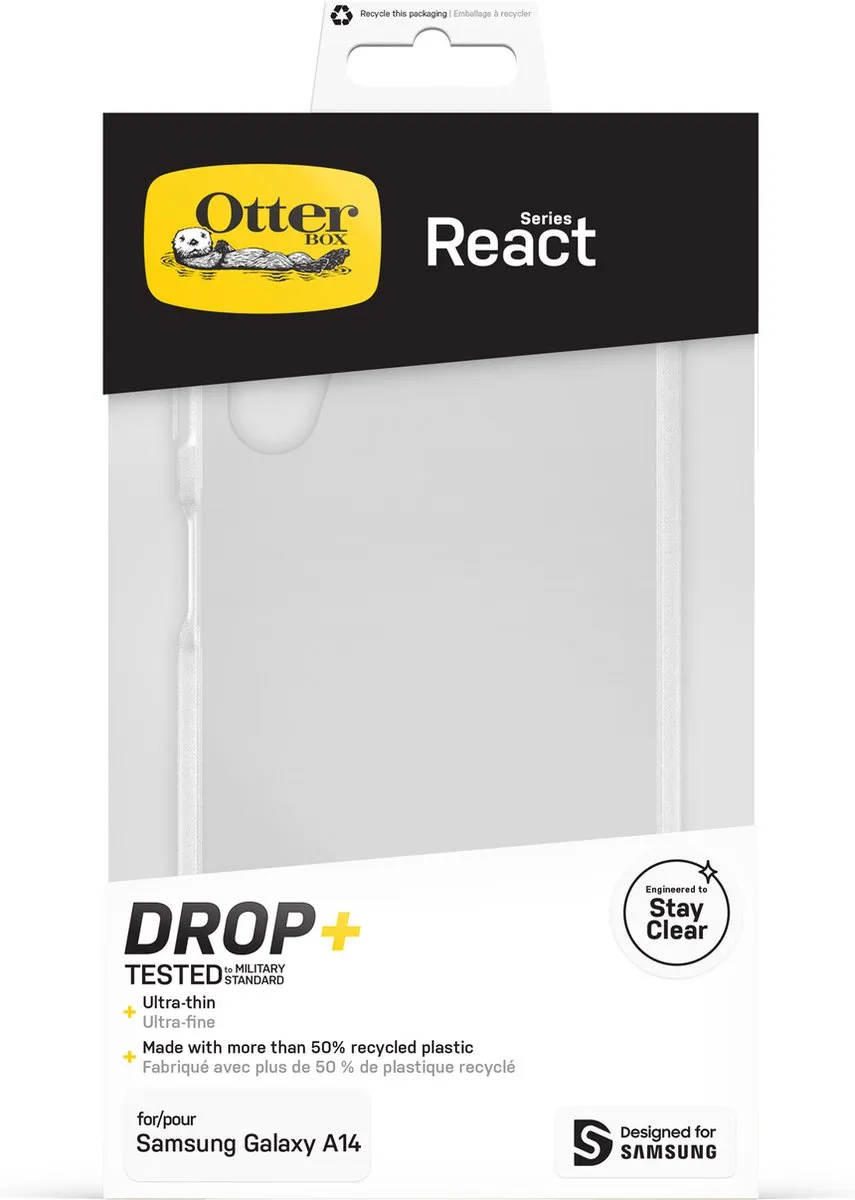 OtterBox React 77-91565 Hoesje - Transparant - Samsung Galaxy A14 4G