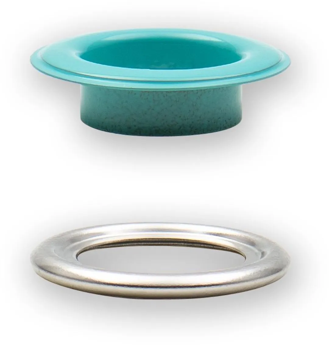 Prym Ringen met schijven 14mm - Mintgroen - 15 Stuks