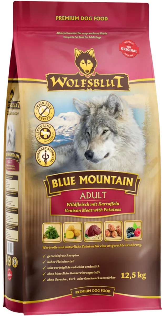 Wolfsblut Grain Free Adult Blue Mountain 12,5 kg - Hond