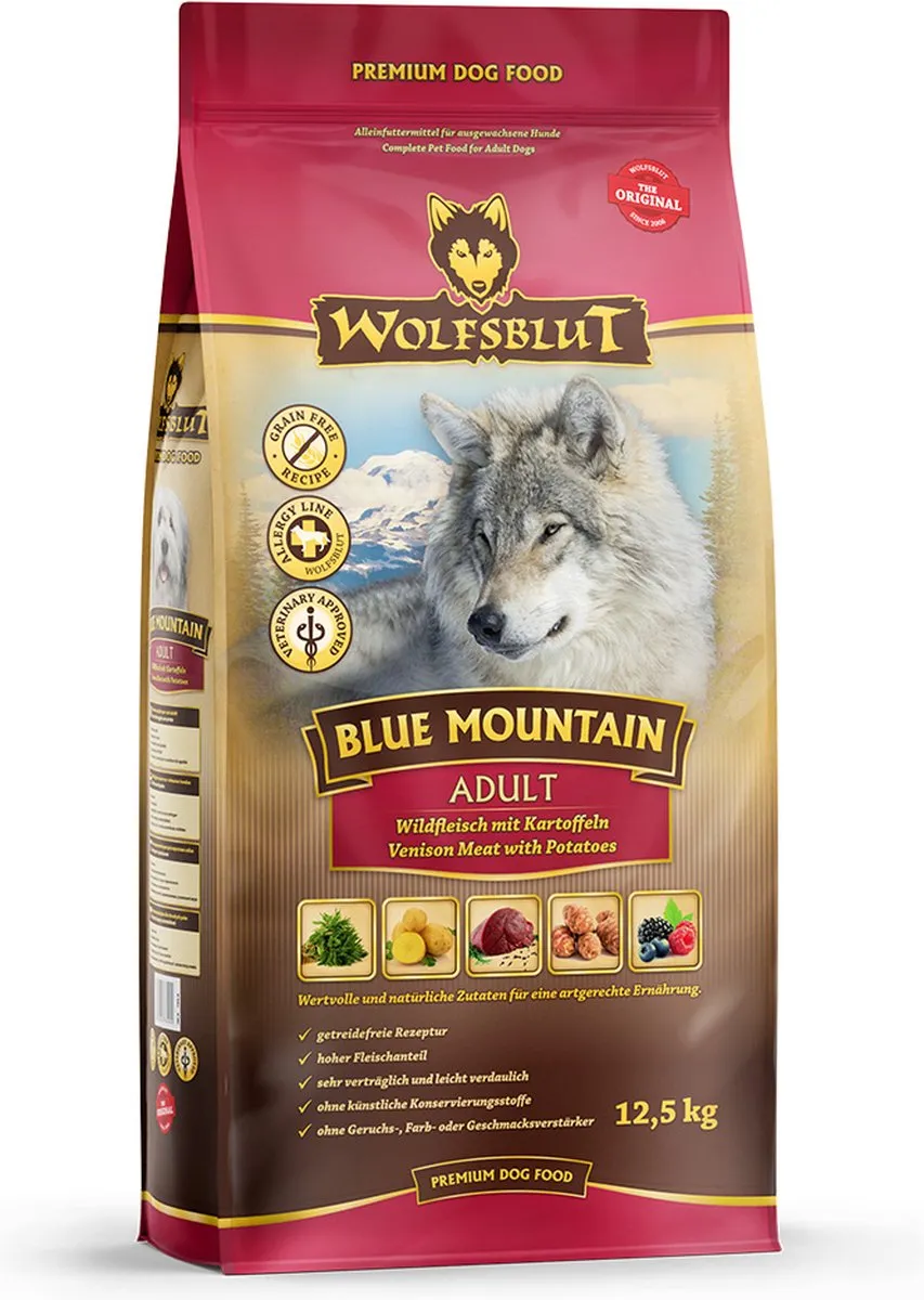 Wolfsblut Grain Free Adult Blue Mountain 12,5 kg - Hond