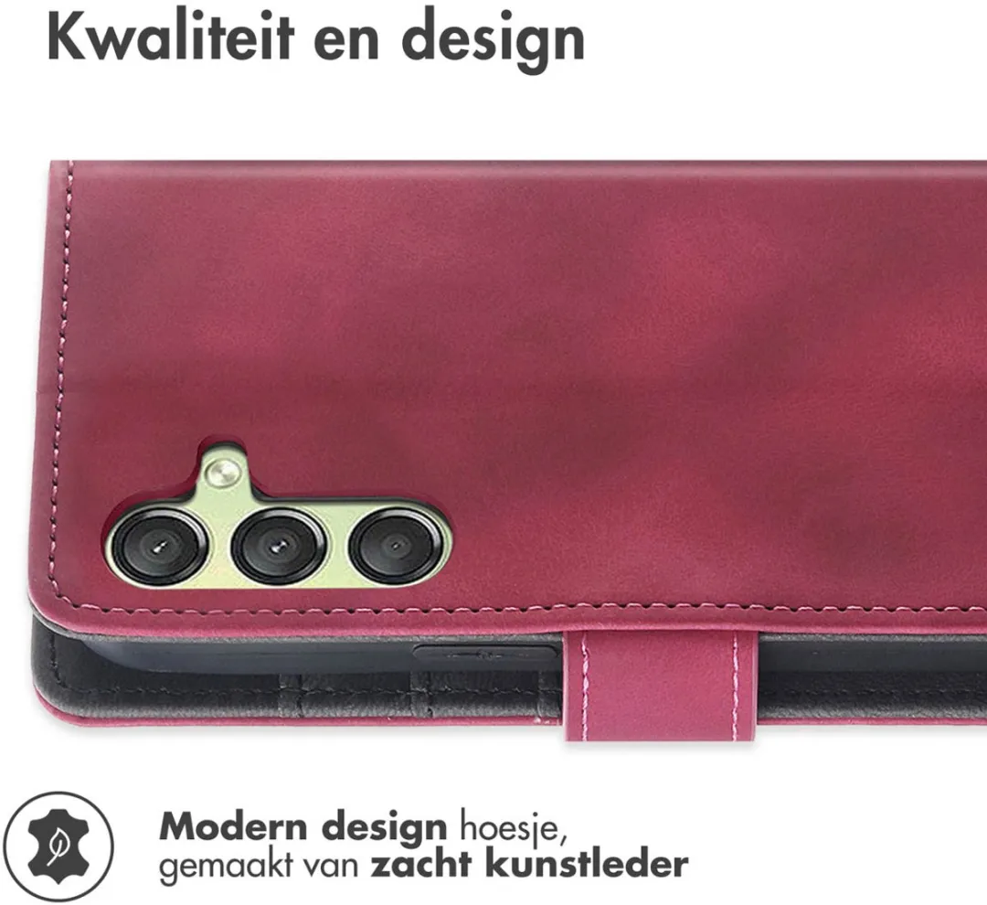 Imoshion Bookcase Hoesje Samsung Galaxy A25 - 3 Pasjes - Rood