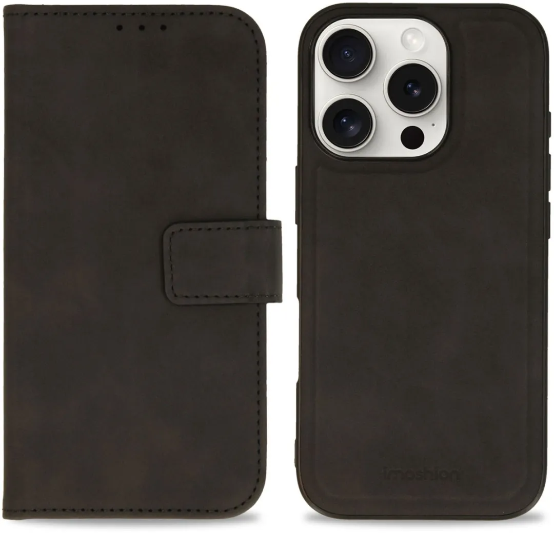Imoshion Hoesje iPhone 16 Pro 2-in-1 Bookcase - 3 Pasjes - Zwart