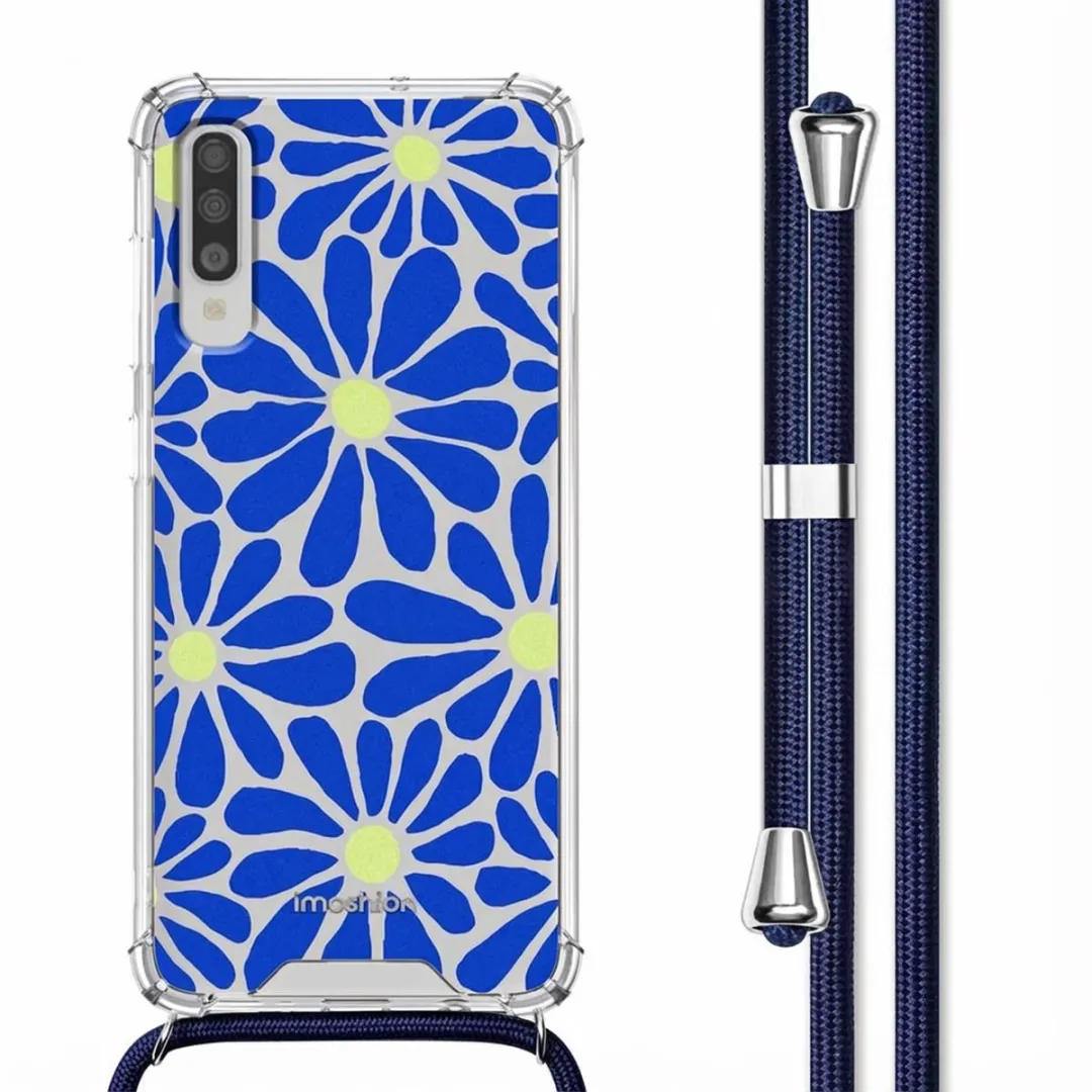 Imoshion Hoesje Samsung Galaxy A70 Cobalt Blue Flowers Connect