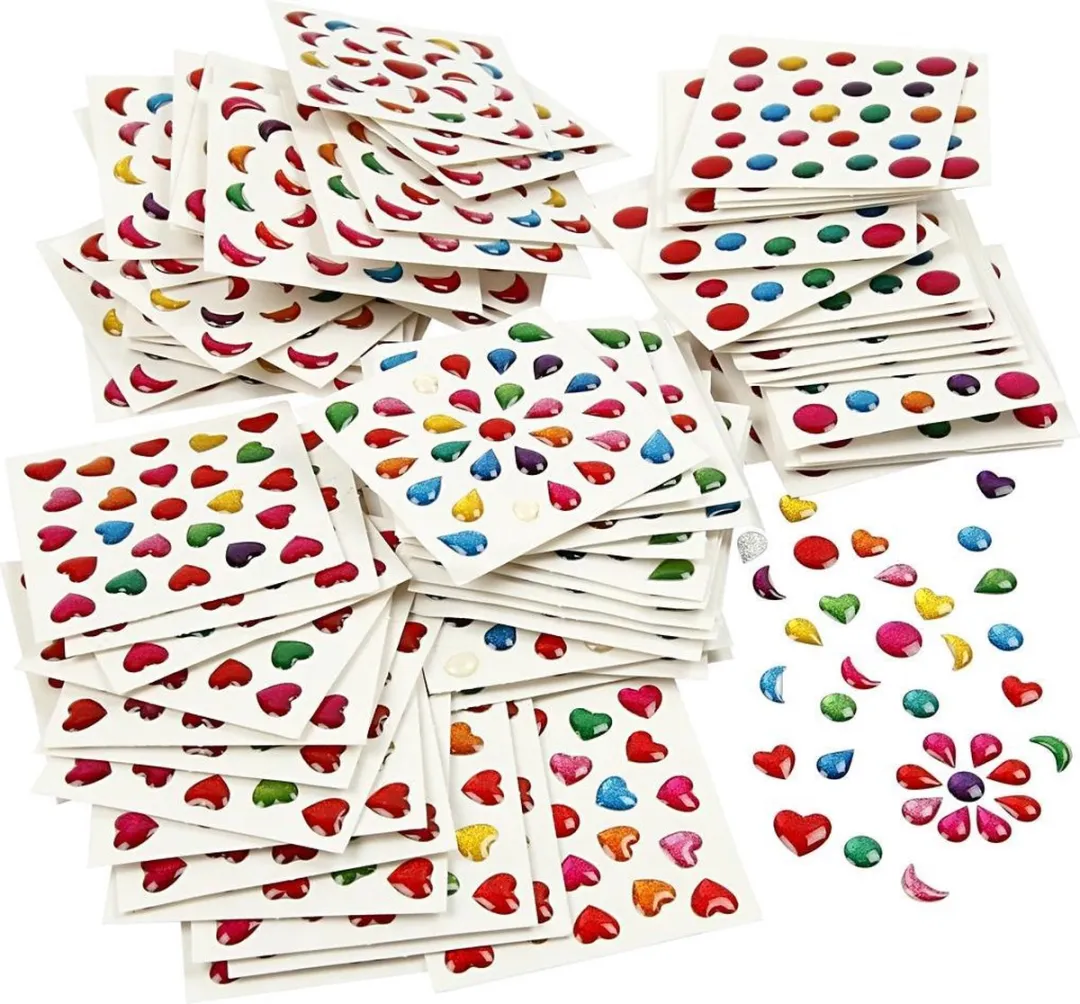Creativ Company Mini Stickers 7-11mm - 100 Vellen Multicolor