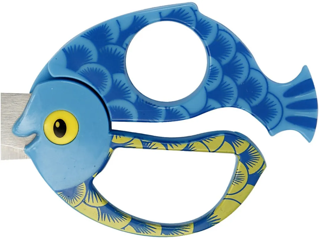 Fiskars Kinderschaar Dierenmotief 13cm - Blauw/Groen