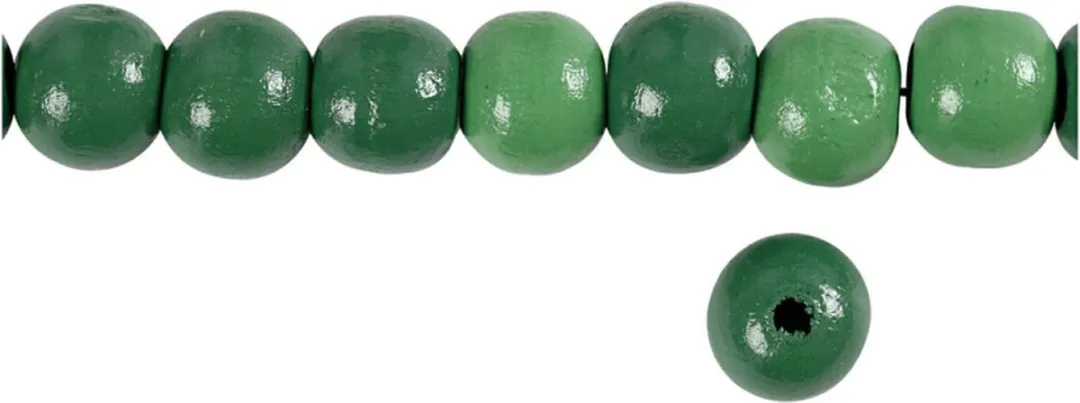 Creativ Company Houten Kralen 12mm - Groen - 40 Stuks