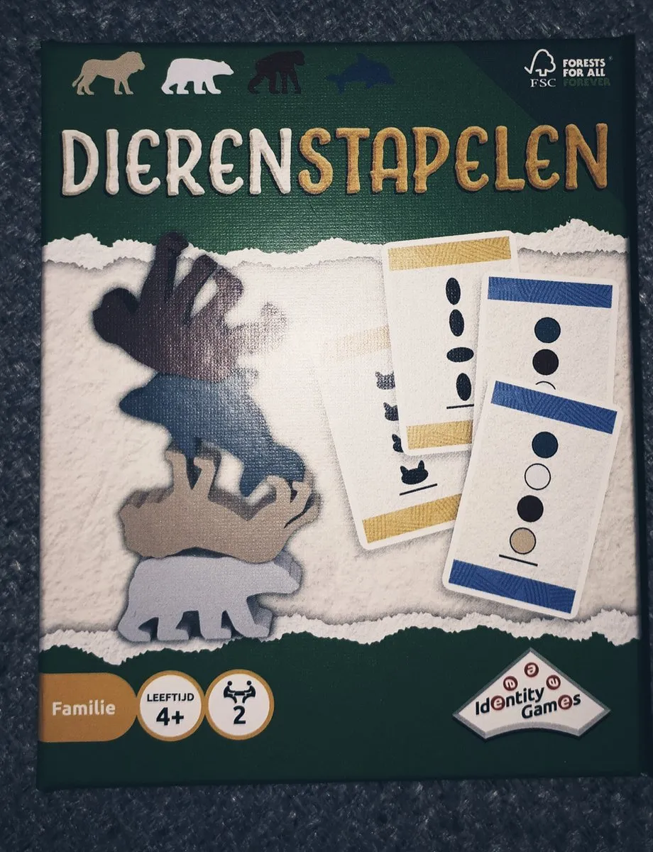 Identity Games Dierenstapelen Houten Kaartspel