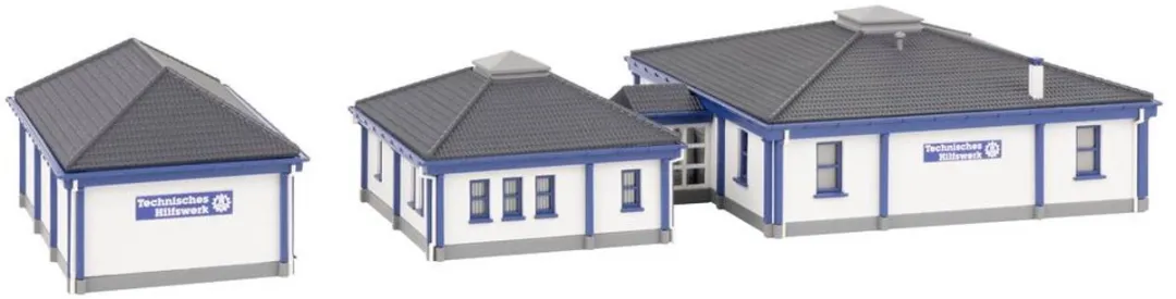 Faller N THW-Gebouw met Voertuighal - Schaal N