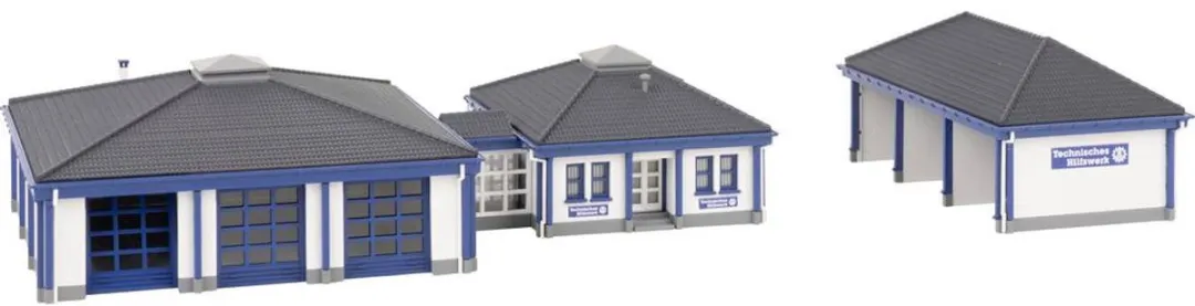 Faller N THW-Gebouw met Voertuighal
