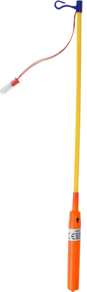 Tender Toys Lampionstokje - 6x - oranje - met LED lichtje - 50 cm - Sint Maarten lopen - Lampionnentocht