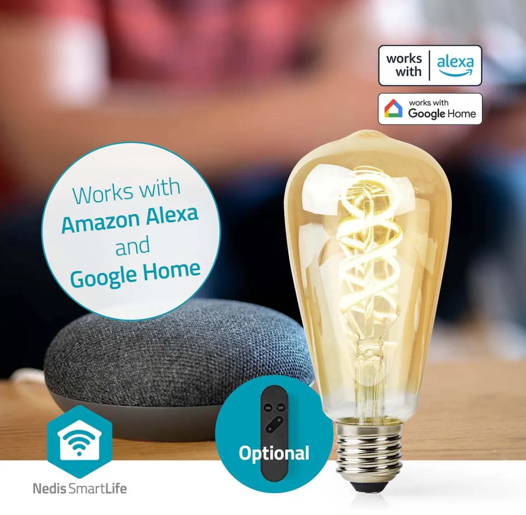 Nedis SmartLife LED Filamentlamp E27 360lm - Goudkleurig