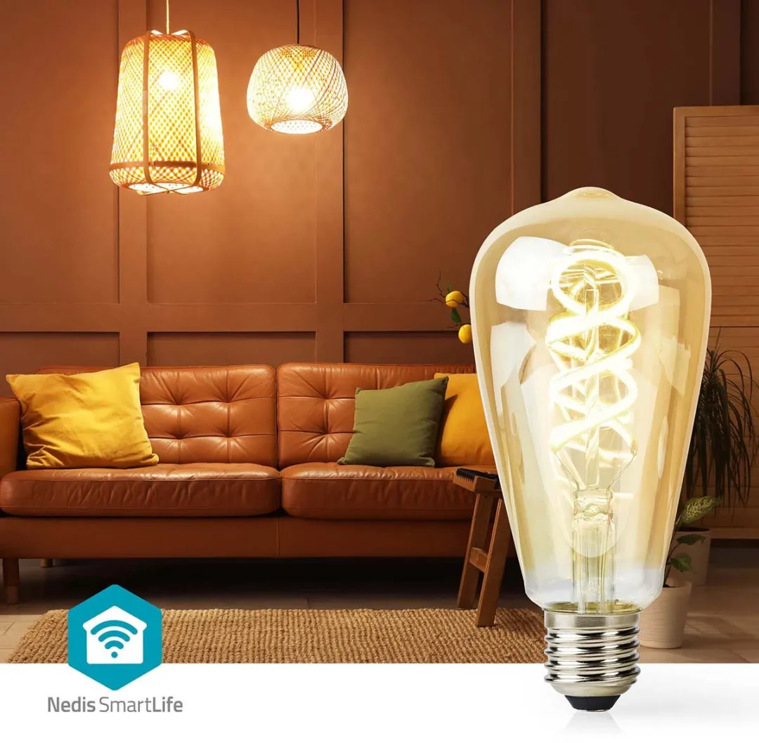 Nedis SmartLife LED Filamentlamp E27 360lm - Goudkleurig - afbeelding 6 van 6