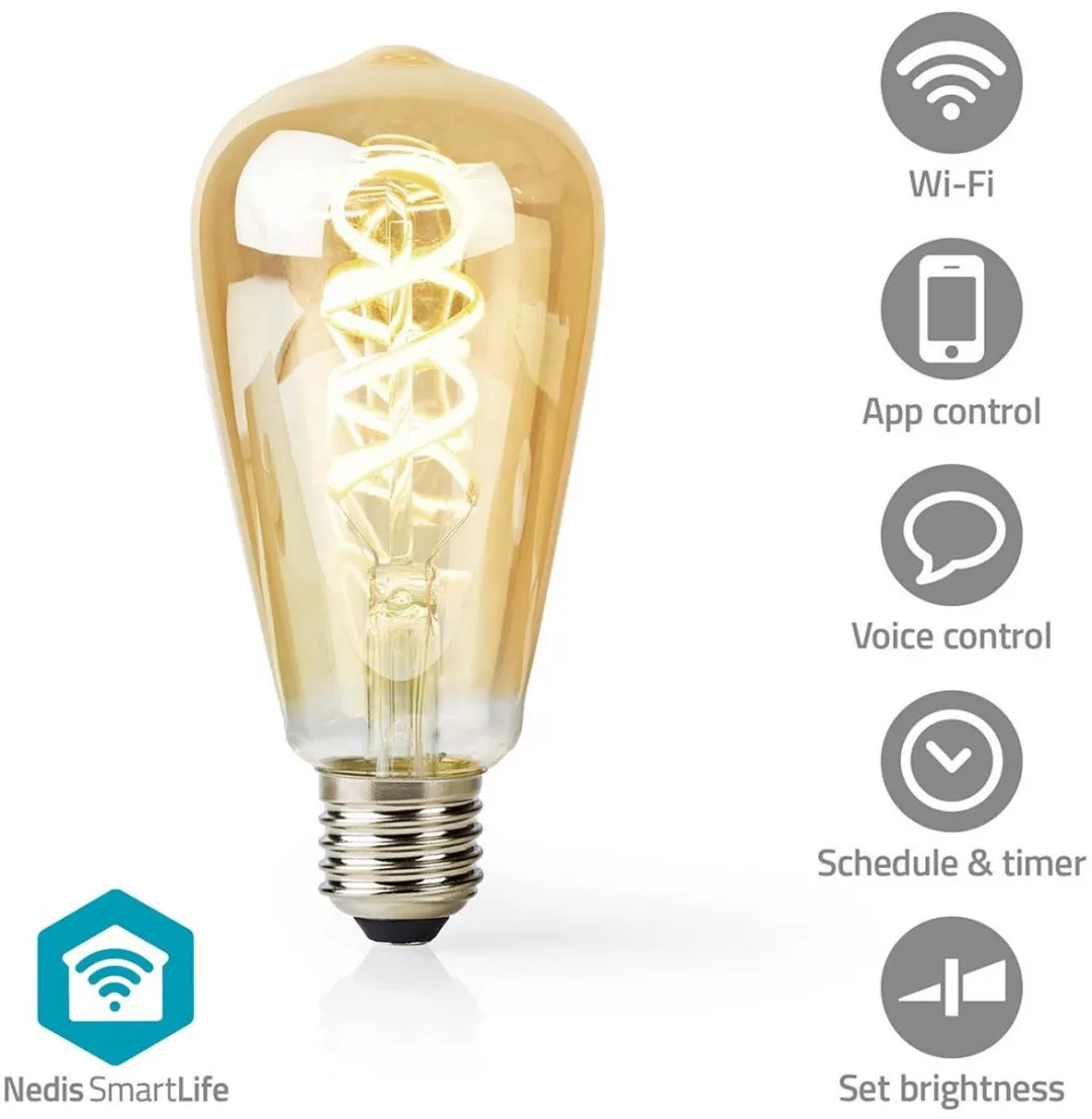 Nedis SmartLife LED Filamentlamp E27 360lm - Goudkleurig