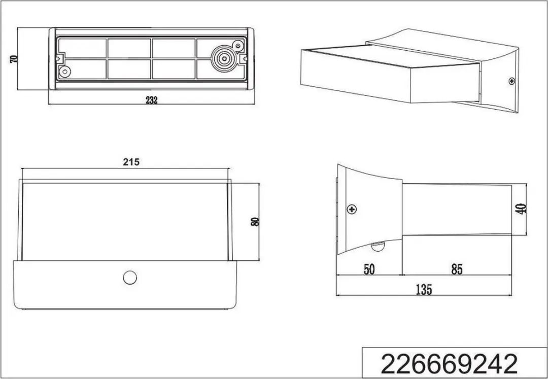 TRIO CUANDO - Wandlamp - Antraciet - incl. 1x SMD 11W - Bewegingssensor - Buitenverlichting - IP54 - afbeelding 5 van 6