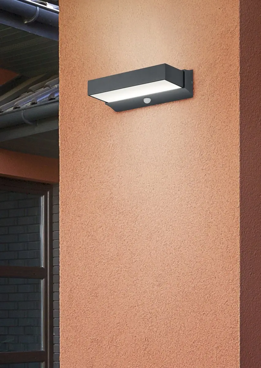 TRIO CUANDO - Wandlamp - Antraciet - incl. 1x SMD 11W - Bewegingssensor - Buitenverlichting - IP54 - afbeelding 3 van 6