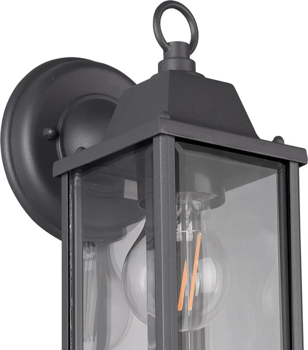 TRIO OLONA - Wandlamp - Antraciet - excl. 1x E27 4 W - Wandmontage - Buitenverlichting - IP23 - afbeelding 4 van 6