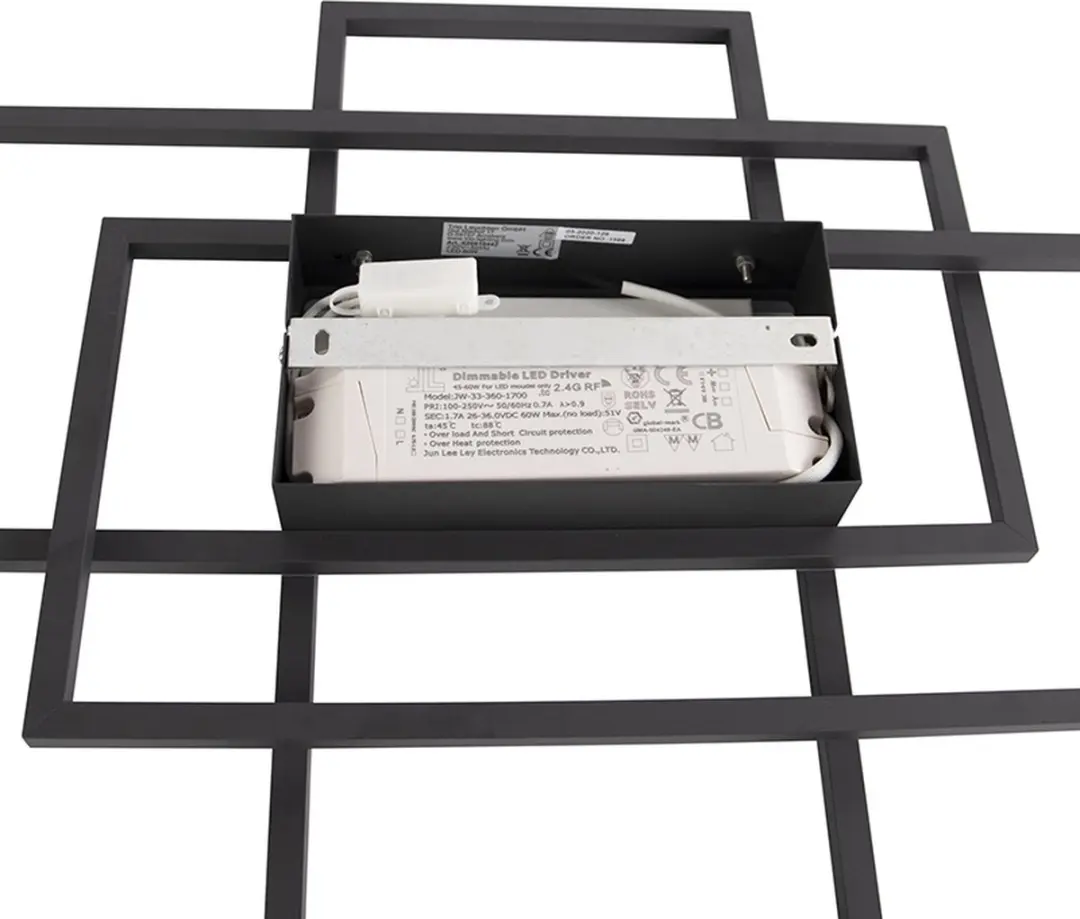 Trio Irvine 620010442 Plafondlamp - Antraciet - afbeelding 2 van 6