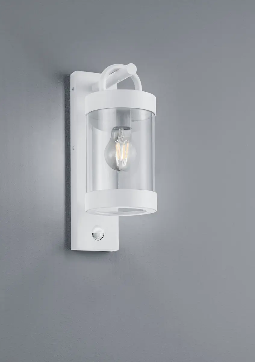 Trio Sambesi Buitenwandlamp - E27 - Bewegingssensor - IP44 - Wit - afbeelding 4 van 4