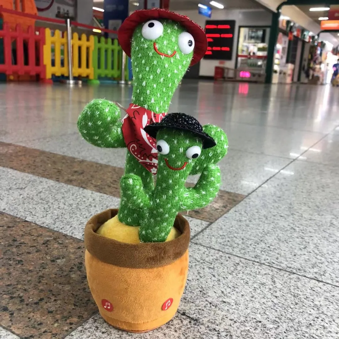 VDTOYS Dansende Cactus Moeder & Zoon - 32cm - 120 TikTok Liedjes