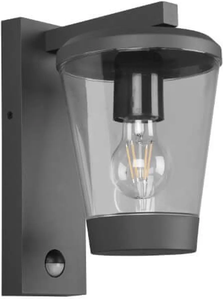 Trio Cavado Sensor Buitenwandlamp - Antraciet - IP44 - afbeelding 2 van 6