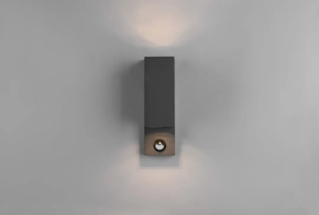Trio Roya Buitenwandlamp 2-lamps Sensor - Antraciet - afbeelding 6 van 6