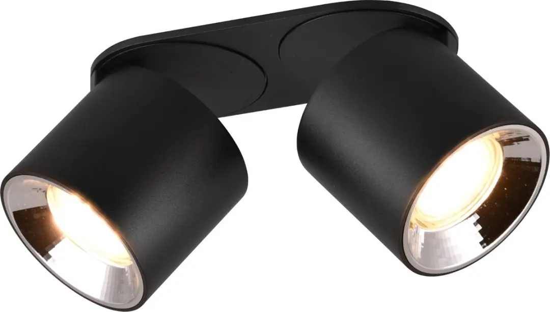 Trio Guayana Plafondspot GU10 2-lamps - Zwart mat - afbeelding 2 van 2